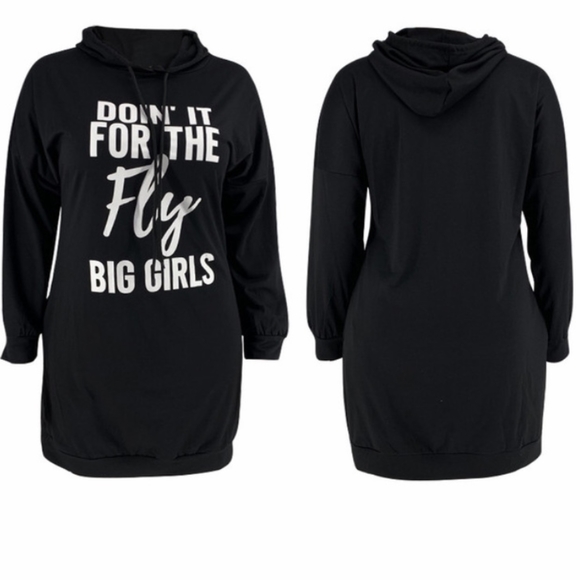Fly Big Girls Hoodie Dress - Picture 1 of 6